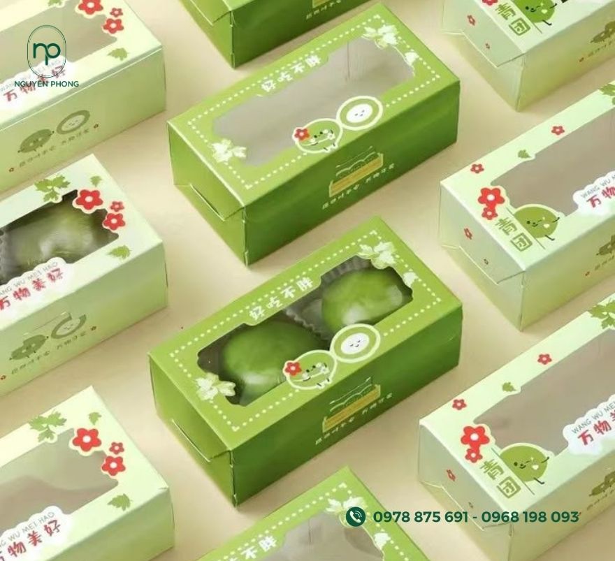 Phong cách thương hiệu trên hộp bánh